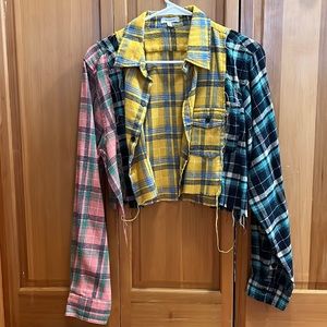 Cropped Colorful Flannel